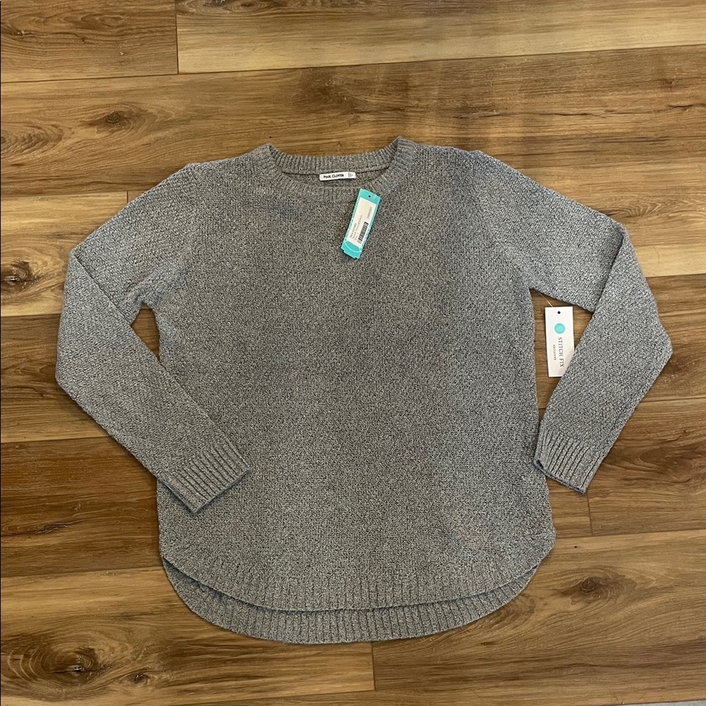 Pink Clover Heather Gray Women's Sweater